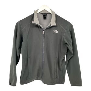 North Face Jacket Mens Large Gray Full Zip‎ Softshell Windwall Outdoor Hike XL